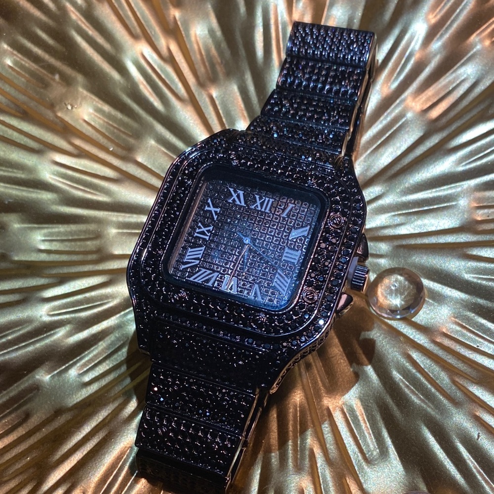 Black Iced Out Watch